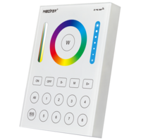 White RGB+CT RF wall panel remote 8 zone - Battery powered